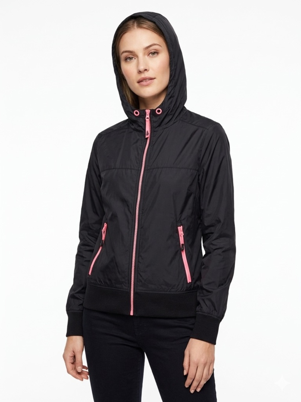 The North Face Women’s Bluewind Full Zip Black Windbreaker Jacket